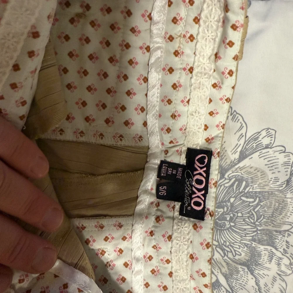 XOXO Tan Striped Capri Pantsuit - Picture 4 of 16